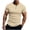 Khaki-03, variant on Rvwovn Men's Henley Shirt Short Sleeve Ribbed Knit Muscle Slim Fit Casual & Athletic Tee