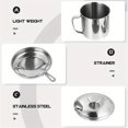 thumbnail image 4 of CNKOO 1Set Stainless Steel Reusable Coffee Filter Set  Tea Infuser Strainer  Kitchen Oil Storage Pot  Bacon Fat Container  Coffee Maker Accessory ZZZ, 4 of 6