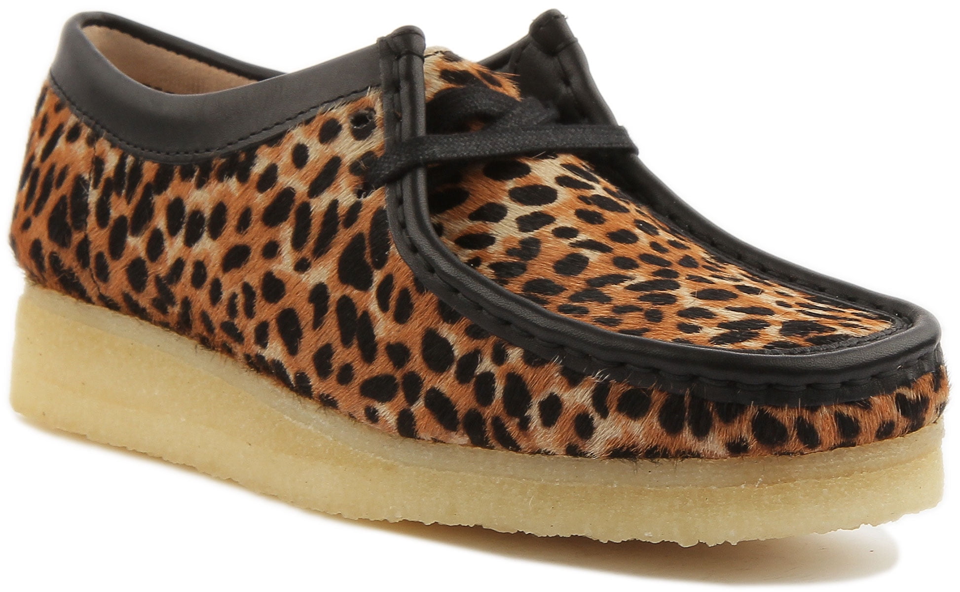 Clarks Originals Wallabee Women's Two Eyelet Lace Up In Leopard Size - Walmart.com