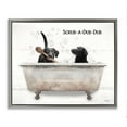 thumbnail image 5 of Stupell Industries Scrub a Dub Dub Quote Family Pet Dog Bath Luster Gray Framed Floating Canvas Wall Art, 24x30, by Lori Deiter, 5 of 5