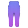 thumbnail image 5 of Zedker Capri Pants for Women Loose Yoga Lounge Joggers Pajama Pants with Pockets Purple Plus L, 5 of 6