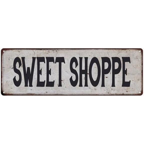 SWEET SHOPPE Vintage Look Rustic 6x18 Metal Sign Chic Retro 106180035125