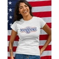 thumbnail image 2 of 4Th Of July, Independence Day Shaped T-Shirt Women -Image by Shutterstock, Female x-Large, 2 of 4
