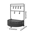 thumbnail image 3 of Meitianfacai Jewelry Rack Organizer Desktop Trinket Display Rack Desktop Shelf Hangable Shelf Iron Shelf, 3 of 6