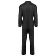 thumbnail image 4 of Haitryli Men's Work Coveralls Workwear Lightweight Long Sleeve Button-up Loose Fit One Piece Jumpsuit Black XXL, 4 of 5