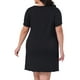 thumbnail image 3 of Agnes Orinda Tallas grandes de mujeres camisones de noche de manga corta con volantes pijamas casuales vestidos de dormir 3X negro, 3 of 6
