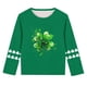 thumbnail image 5 of Blusas y camisas de manga larga con cuello redondo, moda del Día de San Patricio, blusa informal con estampado bonito de manga larga para niños y niñas., 5 of 5