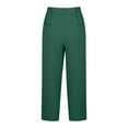 thumbnail image 4 of Karight Womens Summer Capri Pants Elastic Waist Cotton Linen Yoga Cropped Pants Trousers, 4 of 6