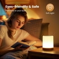 thumbnail image 6 of UWANTME Night Light, 5 Brightness 13 RGB Colors Table Lamps for Bedroom, 3 color Variation Modes Bedside Desk Lamp with USB Port, Portable Small Touch Night Light with Hook for Gatherings, Picnics, 6 of 9