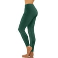 thumbnail image 5 of Elainilye Fashion Yoga Pants Women Casual Solid Span Ladies High Waist Yoga Pants Full Pants Athletic Leggings,Green, 5 of 9