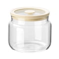 thumbnail image 1 of Glass Jar with Lid, 500ML Airtight Glass Storage Jar Glass Food Storage Containers for Kitchen Counter, Pantry, Decorative for Coffee, Sugar, Candy Jar Cute, 1 of 5