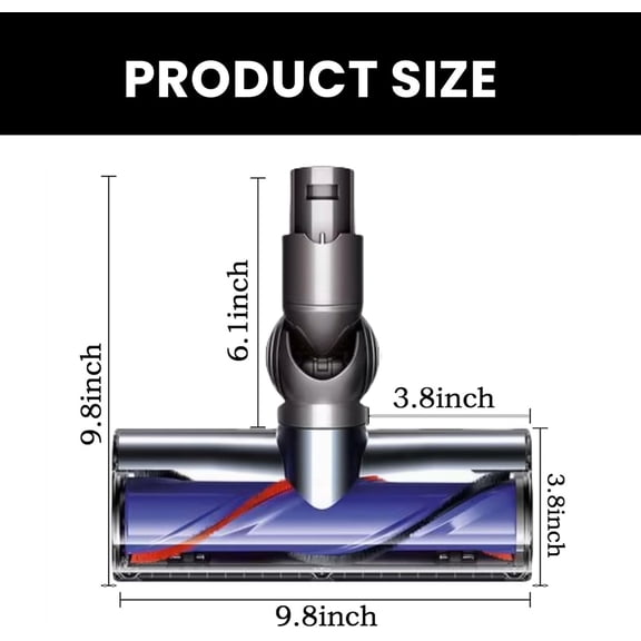 Quick-Release Motorhead Cleaner for  V6 DC58 DC59 DC62 DC72 DC74 SV04 SV06 SV09 Vacuum Animal Absolute Models Electric Head Roller Brush for Hardwood Floor Carpets