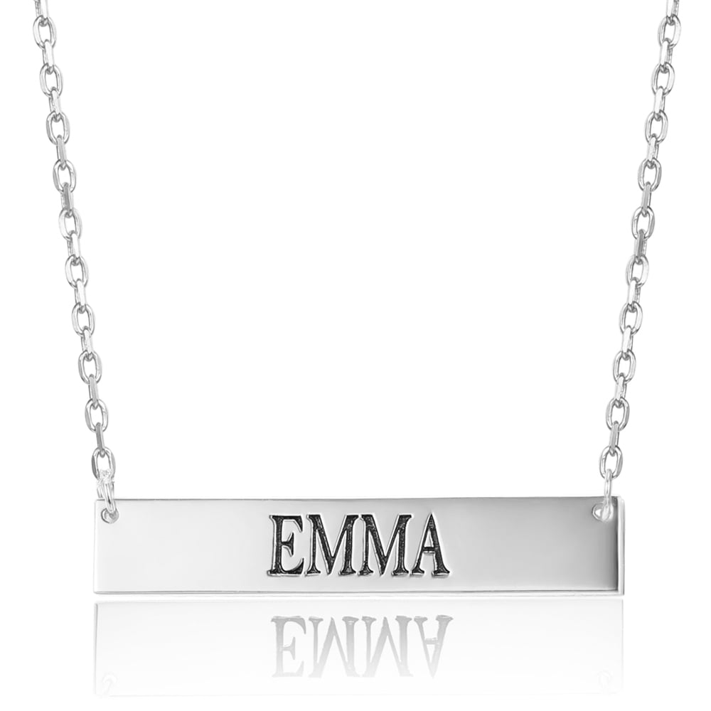 Personalized Necklace Name Plate Bar Necklace Initial Necklace Your