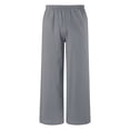 thumbnail image 5 of HOMADLES Boys Linen Pants Summer Loose Fit Wide Leg Baggy Joggers Pants Lightweight School Pants for Daily Wear Gray Size 160, 5 of 8
