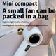 thumbnail image 5 of WX638 Rechargeable Cooling Fan 100 Wind Speeds High Speed Turbine Handheld Fan - Black, 5 of 5