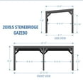 thumbnail image 3 of Backyard Discovery Stonebridge 20' x 9.5' Galvanized Steel Gazebo, Steel Roof, PowerPort, 3 of 14