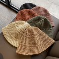 thumbnail image 6 of CoCopeaunts Summer Straw Bucket Hat Casual Breathable Hollow Bell-Shaped Hats Women Outdoor Foldable Beach Fisherman Hat, 6 of 8