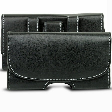 Iphone 3g Full Body - Black Leather Case Cover Clip for Apple iPhone 4 / 4S / 3G / 3GS (Black)