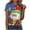 Blue, variant on felwors Women Hand-Drawn Christmas Graphic Tee Tree Star Snowflake Print Red for Size L