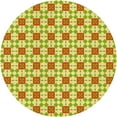 thumbnail image 1 of Ahgly Company Machine Washable Indoor Round Transitional Slime Green Area Rugs, 3' Round, 1 of 7