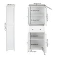 thumbnail image 6 of Ktaxon Bathroom Cabinet with 4 Doors 1 Drawer, Large Storage Organizer w/ 2 Adjustable Shelves for Office Living Room, White, 6 of 14