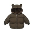 thumbnail image 4 of Toddler Baby Boys Girls Winter Fleece Jacket Unisex Little Kids Warm Hooded Outwear Coat 1-6T, 4 of 6