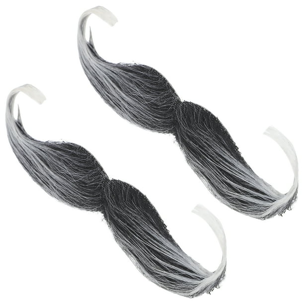2 bigotes postizos realistas, barba falsa, bigote artificial, vello facial para disfraz, barba postiza para fiesta de disfraces de Halloween