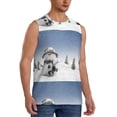 thumbnail image 2 of Fotbe Men's Snowman And Christmas Tree Print Men's Sleeveless Muscle Tank Tops Casual T-Shirts for Gym Workout Beach-Small, 2 of 8
