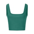 thumbnail image 6 of KeFaWanJu Ribbed Tank Tops for Women Cropped Square Neck Fitted Cami Y2k Shirts Sleeveless Sexy Summer Gym Workout Shirt, 6 of 6