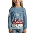 thumbnail image 2 of DISNIMO Christmas Snowman Shirts for Kids Girls Long Sleeve Tshirt Kids Shirts Girls Size 15-16 Cute Long Sleeve Not Crop Top for School Shirt Crew Neck Soft T Shirt Kids Tops, 2 of 7