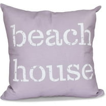 Simply Daisy 16" x 16" Beach House Word Print Outdoor Pillow