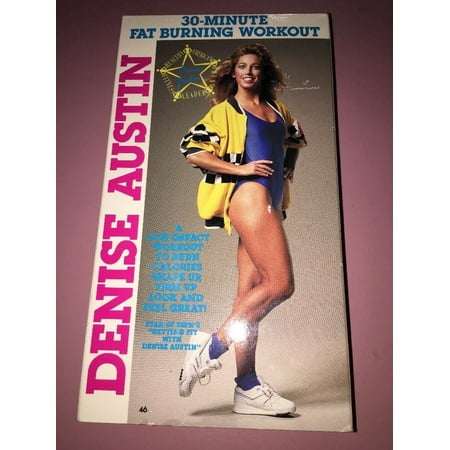 Denise Austin 30 Minute Fat Burning Workout VHS Tape Vintage 1989 Low (Best Low Impact Workout Videos)