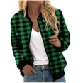 thumbnail image 2 of Puntoco Chaqueta Informal De Manga Larga Estampada con Cuello Alto Y Bolsillo con Cremallera para Mujer Puntoco Puntoco-1, 2 of 4