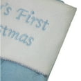 thumbnail image 5 of Northlight 21" Blue and White "Baby's First Christmas" Snowman Stocking, 5 of 5