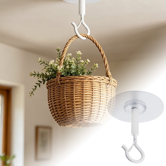 Self Ceiling Hooks Without Drilling Extremely Strong Suitable For Installation Kitchen Utensils Organizer