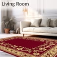 thumbnail image 2 of ODIKA 8'x10' Machine Washable Non-Slip Area Rug, Wintry Bliss Frosty Wonderland Hearth Treasure High Traffic Rug with Pad, Red, 611541, 2 of 8