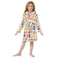 thumbnail image 6 of FORMRS Niños Bathrobe Unisex Hooded Robe Soft Plush Pajamas Sleepwear, Size 2-3T, Colorful Jam Jars, 6 of 7
