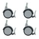 thumbnail image 1 of Ruedas giratorias para silla, 4 piezas, ruedas giratorias de goma con freno, ruedas giratorias con vástago roscado, eficiencia óptima, 1 of 9