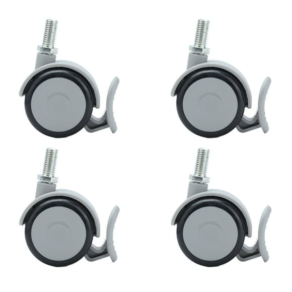Caster,4Pcs Caster Rubber Brake Caster Wheel Chair Caster Wheel Convenient Use