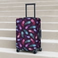 thumbnail image 2 of Lsque Peacock Feathers3 Printed Luggage Cover, Travel Luggage Protector,Scratch and Dirt Resistant, Fits 18-32 Inch Luggage - Large, 2 of 9