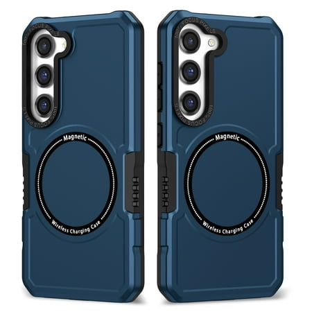 Allytech for Samsung Galaxy S21 FE Case 6.4 2022 Support Magsafe Wireless Charging Military Grade Hard PC Shockproof Anti-Scratch TPU Case for Samsung S21FE 5G Royalblue