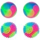 thumbnail image 1 of Juego de 4 pelotas LED para perros, juguete interactivo con luz y banda elástica intermitente, pelota brillante para perros, 7 cm, 1 of 5