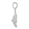 thumbnail image 3 of FJC Finejewelers 925 Sterling Silver Rhodium Plated Polished Red Fish Charm 27 x 35 mm, 3 of 6