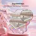 thumbnail image 4 of yeacher Crystal Clear 17-Key Kalimba Thumb Piano, Hexagram or Rose Design, Acrylic Material, Portable Mini Instrument for Beginners, Includes Square Bag, 4 of 7
