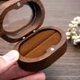 thumbnail image 5 of Oval Wooden Jewelry Box Ladies Lover Ring Display Box Engagement Wedding Couples Ring Storage Holder Love Gift Bead Case black1-Single, 5 of 6