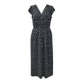 thumbnail image 1 of Ropa Playa Ocean Pacific para Mujer Maxivestido Cuello V Manga Olanes Puntos Negro Talla M, 1 of 4