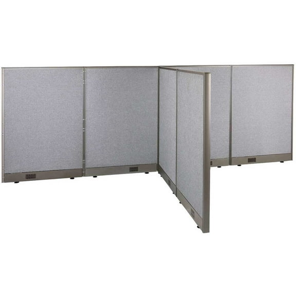 GOF T-shaped Freestanding Partition (60”D x 120”W x 48”H) Office Room Divider, Privacy Screen, Workstation Cubicle