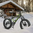thumbnail image 5 of Bicicleta de montaña de 20 pulgadas para niños y adolescentes, marco de acero de alto carbono, frenos de disco, neumáticos anchos duraderos, suspensión delantera, 7 velocidades, 5 of 5