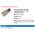 thumbnail image 2 of Front Side Marker Light Bulb - Compatible with 1971 - 1972 Volkswagen Beetle, 2 of 2