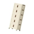 thumbnail image 1 of Abbracc Foldable Storage Cabinet Fashion Portable for Farmhouse Drawing Room Kitchen Beige 5 Layers 75 cm, 1 of 9